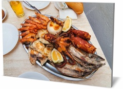 Картина еда и напитки Ассорти из морепродуктов Seafood assortment-699771
