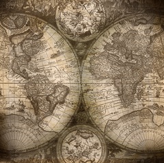 Холст Карта мира 
