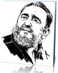 Холст личности Фидель Кастро 5  Fidel Castro-124443