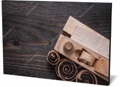 Картина промышленность Рубанок деревянный, доски, стружка Wooden plank, boards, shavings-598800