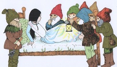 Картина в детскую Белоснежка и семь гномов 